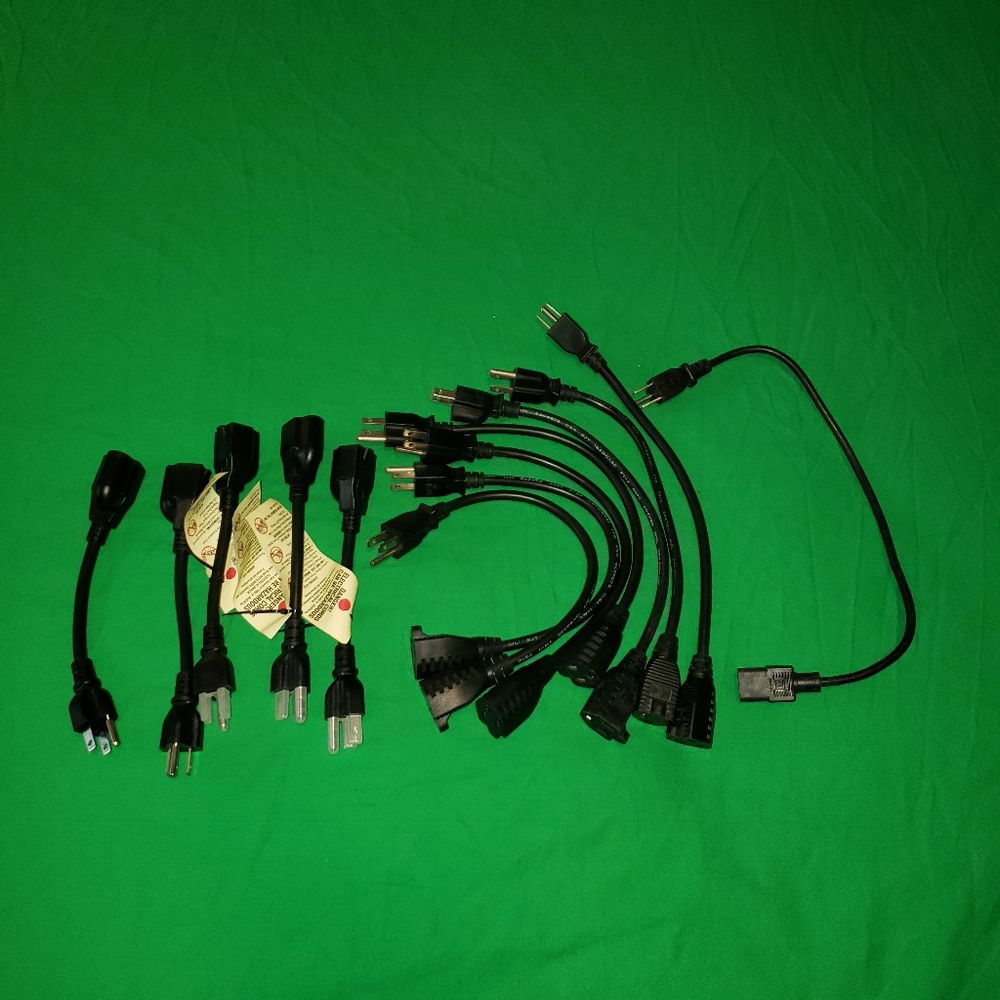 Short Electrical Extension Cords 5 8", 7 10", and 1 12"